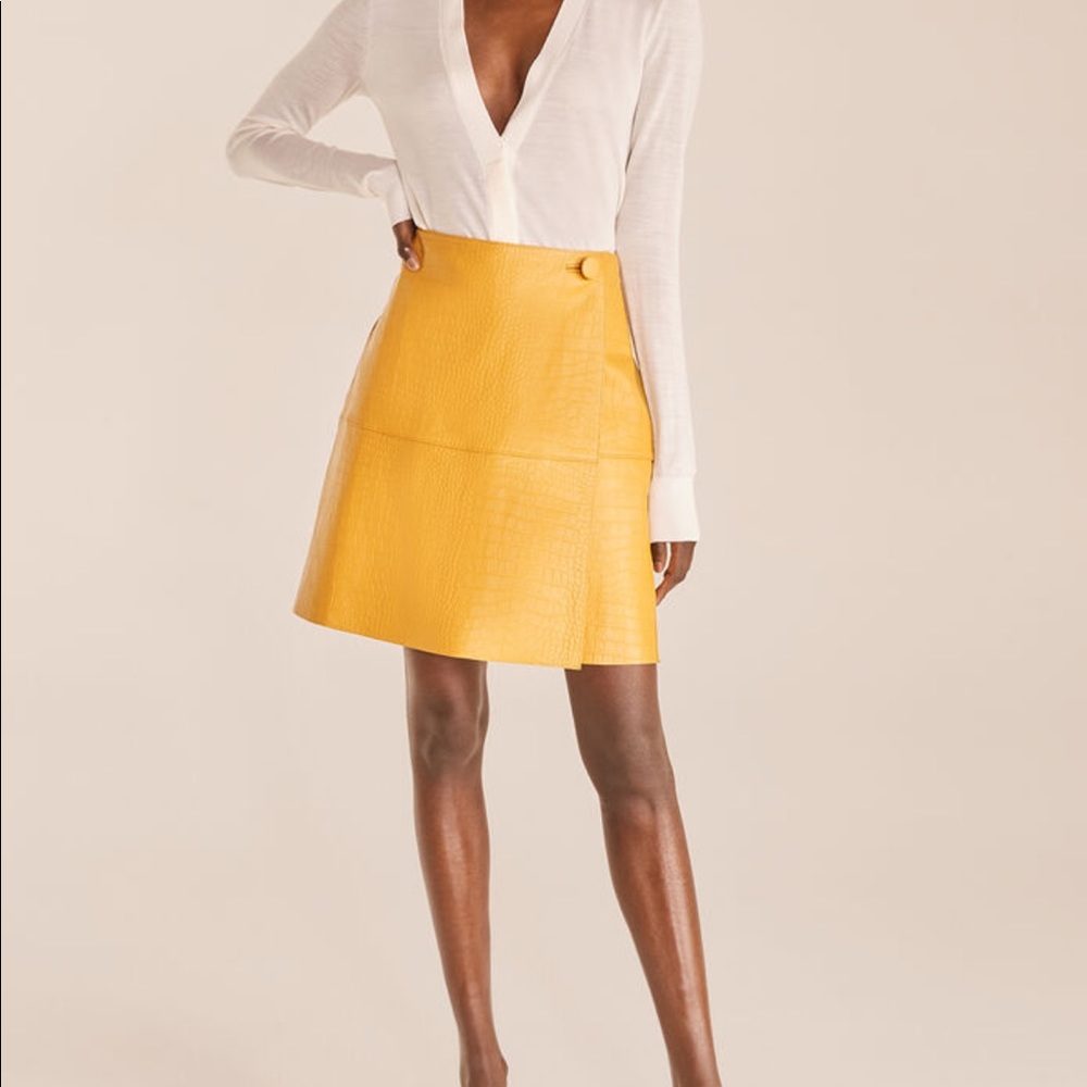 rebecca taylor leather skirt